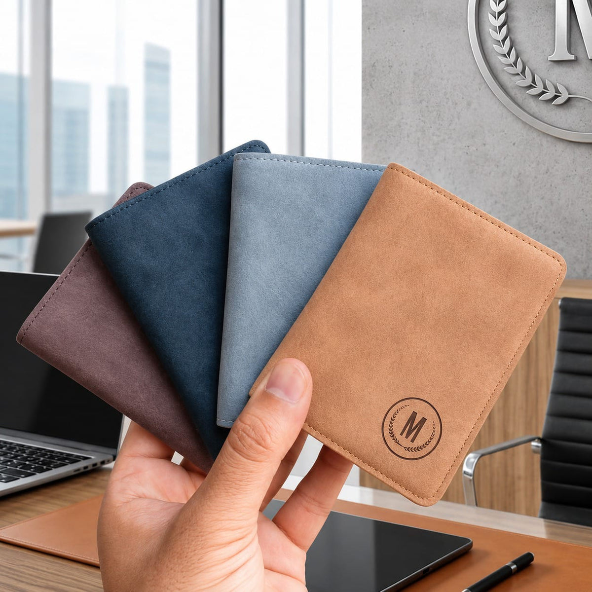 M-Design RFID Wallet for Men & Women – Compact Card Holder with Coin Pocket