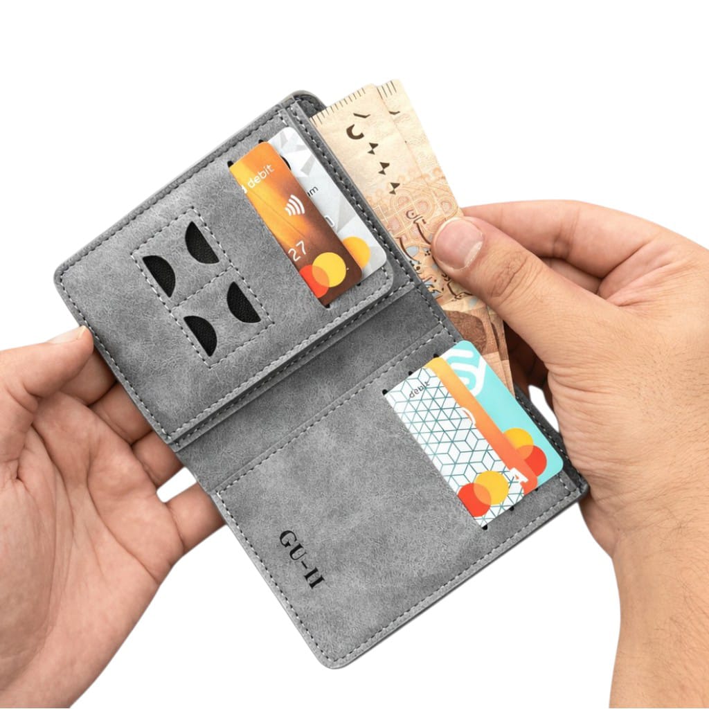 M-Design RFID Wallet for Men & Women – Compact Card Holder with Coin Pocket